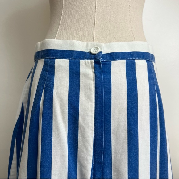 Vintage 90s Bold Striped Summer Midi Skirt - Picture 5 of 8